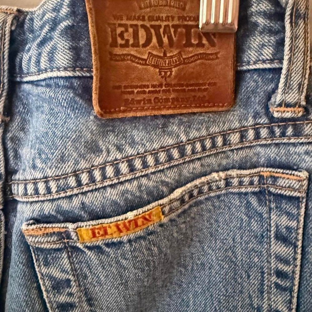 Edwin International blue denim jeans with holes size 30 - Picture 5 of 5